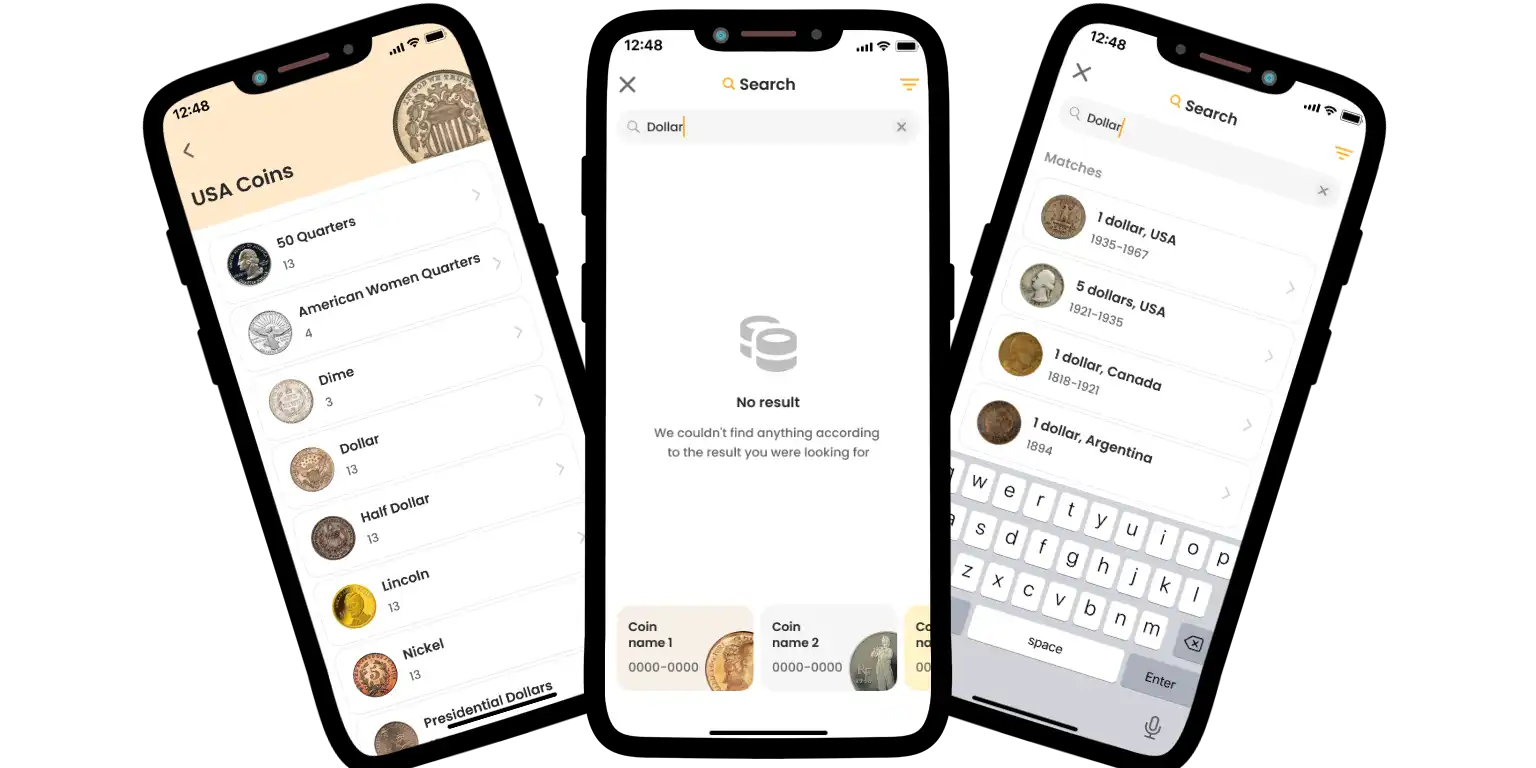 A closer look at the Coin ID Scanner interface.